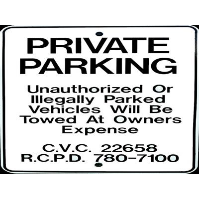 Cartel de Estacionamiento Privado