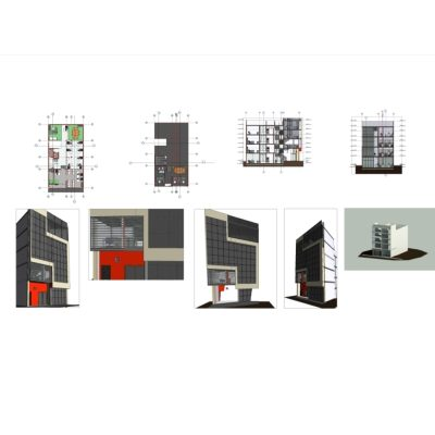 Oficina corporativa y vivienda unifamiliar