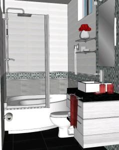 Détail salle de bain 3D