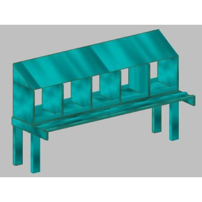 Nidales para gallina ponedora 3d