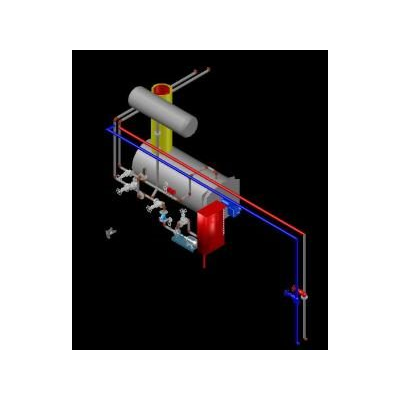 Caldaia a gasolio - termica 3d