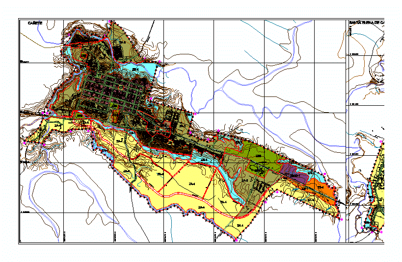 Regulatory map of the commune of canete