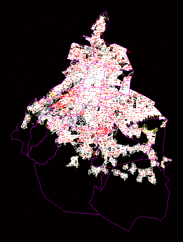 Stadtplan des Bundesbezirks