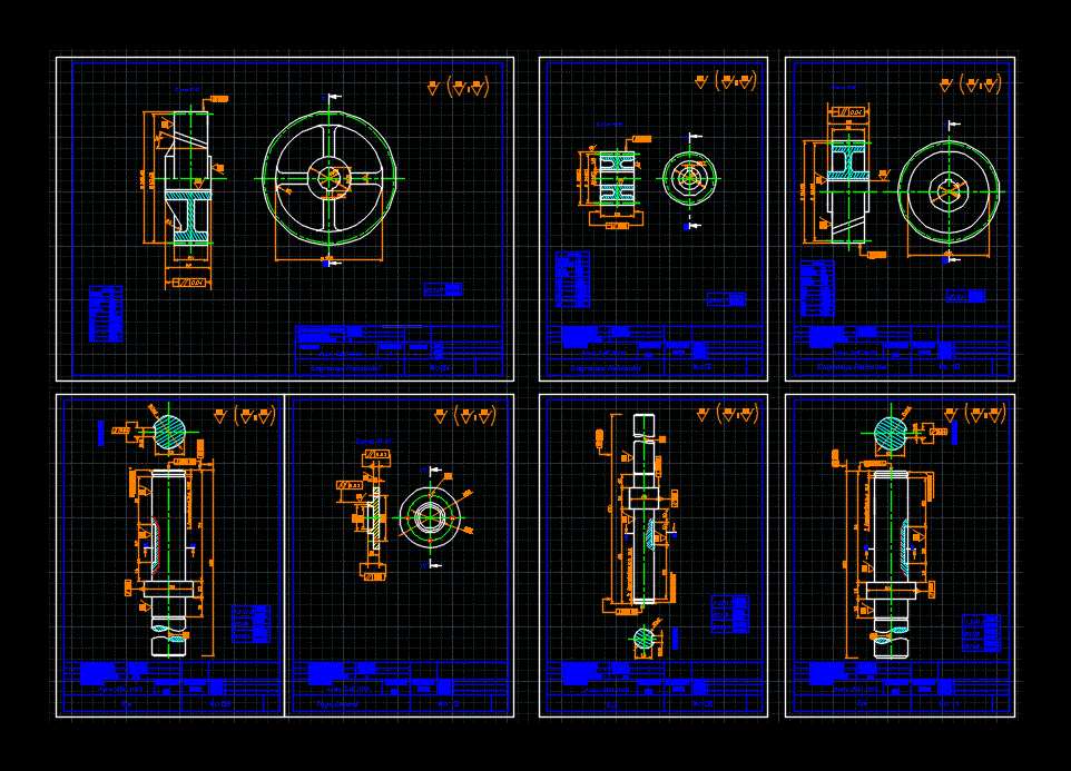 Types Of Gears 2d In AutoCAD | CAD library