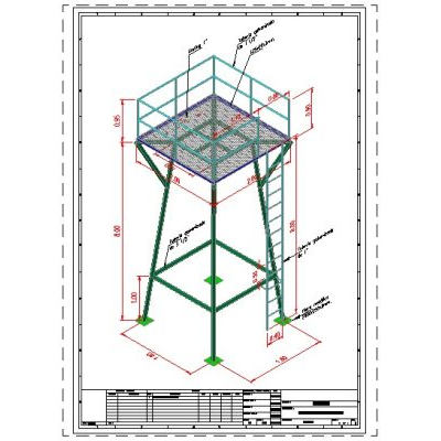 Torre para tanque de água elevado 3d