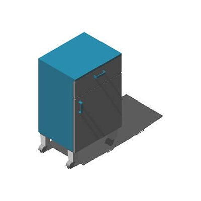 Mesa auxiliar con ruedas 3d