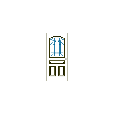 Puerta con Vitral Decorativo