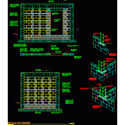Detalles estructurales de pared block
