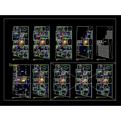 Business tower plans with plans