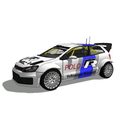 Auto de carreras 3d polo