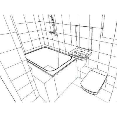 Archivo de revit de proyecto de ba?o peque?o.