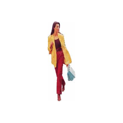 Donna che cammina con stile