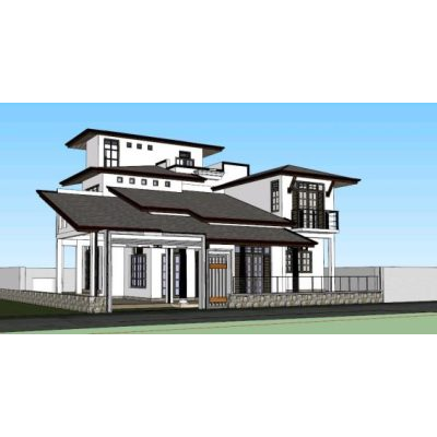 Remodelacion y propuesta para una casa de campo 2d 3d