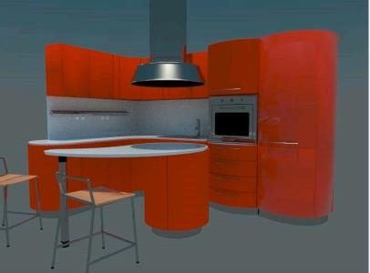 Küche 3D-Skizze