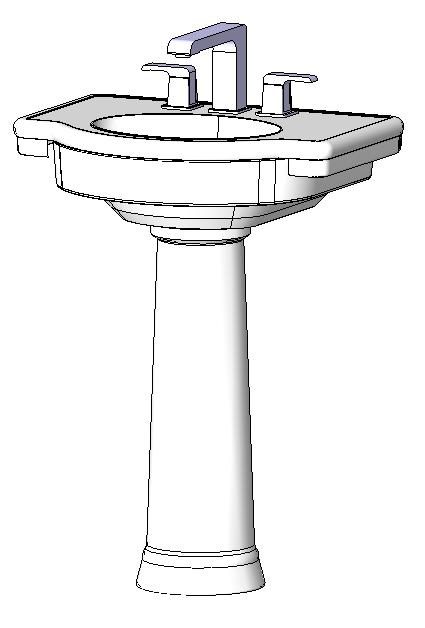 Pedestal washbasin