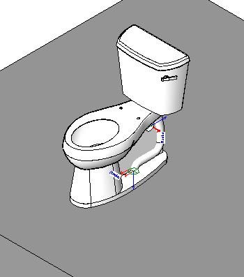 toilet with backpack