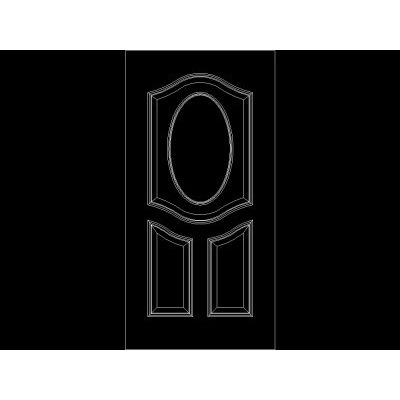 Puerta Clasica con Detalles Ovalados