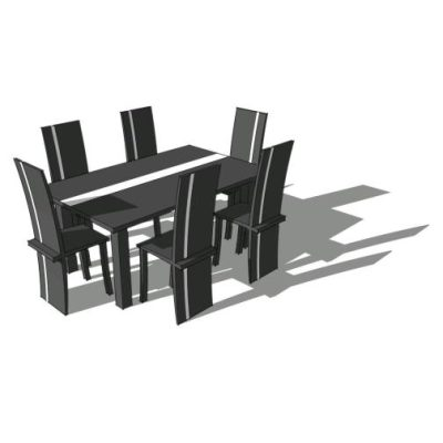 modern dining room in 3d