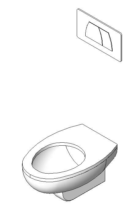 Toilette mit Unterputzspülkasten 2