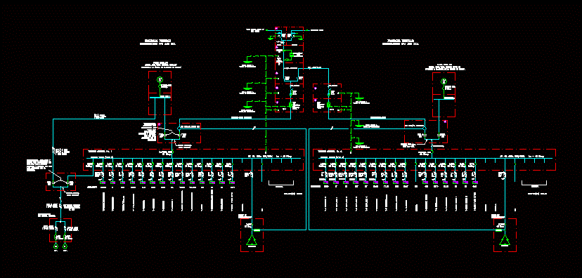 Einzeiliges Diagramm unter einer 800-kVA-Station