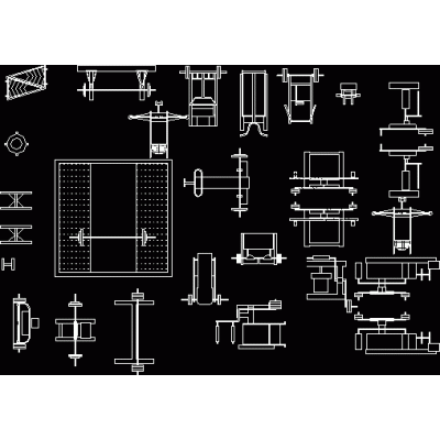 Bloques de aparatos gym