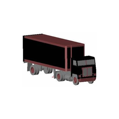 Camion con acoplado 3d