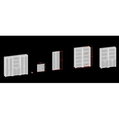 Estantes para archivadores de oficina.
