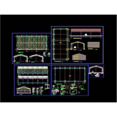 El plano de un galpon industrial