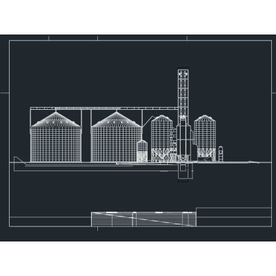 Silo corte longitudinal - modelo hopper