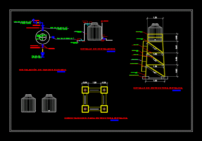 detalhe estrutural do tanque