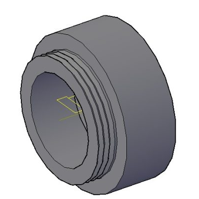 Reduccion bushing roscada 3d