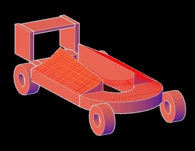 Modellazione auto in 3d autocad