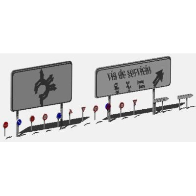 Senales de trafico en 3d