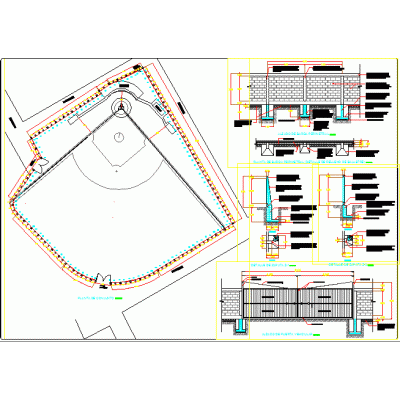 Barda perimetral cancha de beisbol