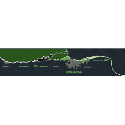 Mapa de Reservas Naturales del Delta del Parana