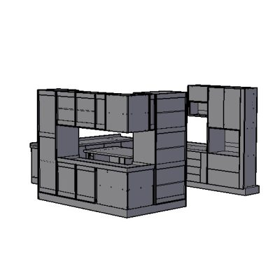 Diseno 3D de Cocina Moderna