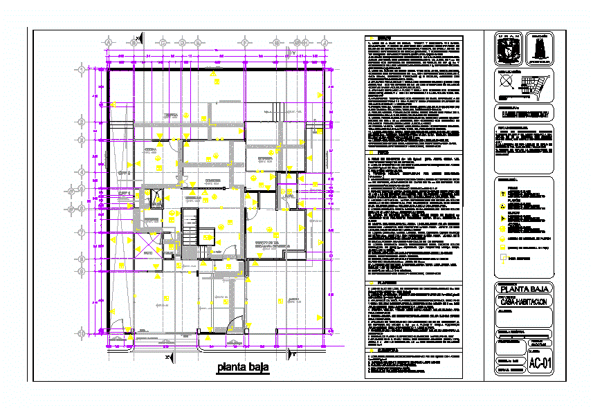 Plan of finishes - house room