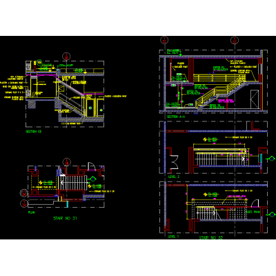 Detalles de escalera- proyecto