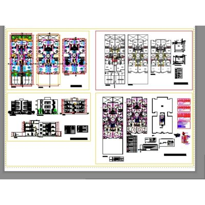 Proyecto moderno residencial de tres niveles