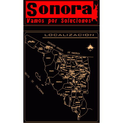 Plano del edo.de  sonora; mexico