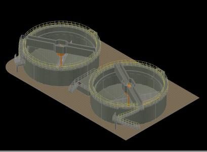 Sludge thickeners - wastewater treatment plant