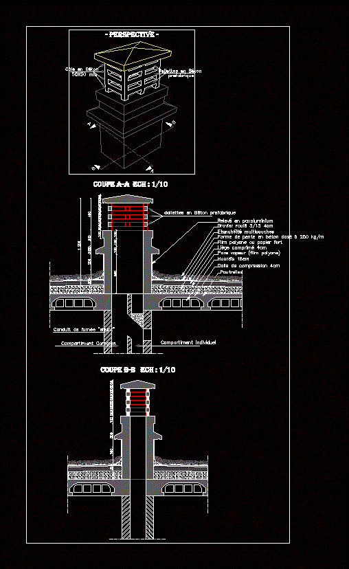 Detalle del techo - shunt