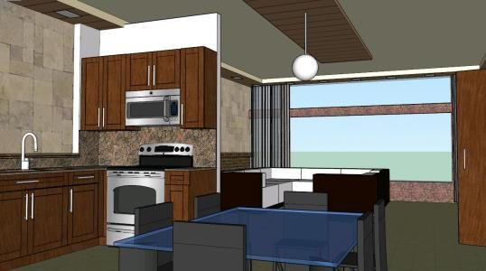 kitchen dining room3d