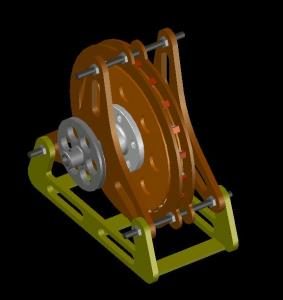 Prototyp eines 3D-Magnetmotors
