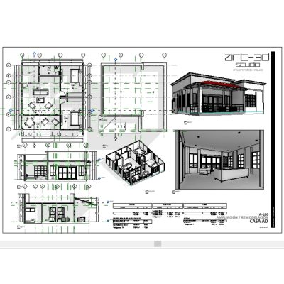 Ampliacion de vivienda en revit