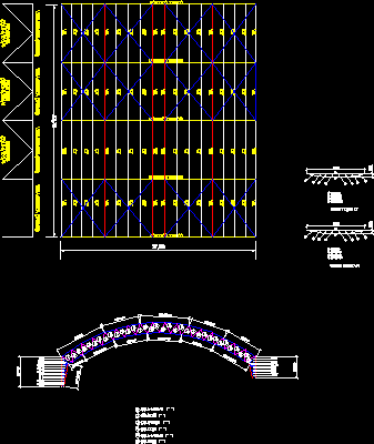 Estrutura metálica parabólica (l=27m; b=33m)