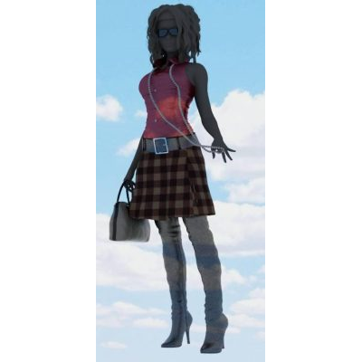 Chica en 3d