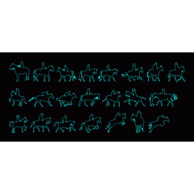 People silhouettes hipica