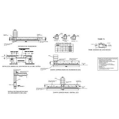 Detalles estructurales losas y anclas