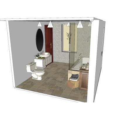Modelado 3d de banos en sketchup 2022 skp